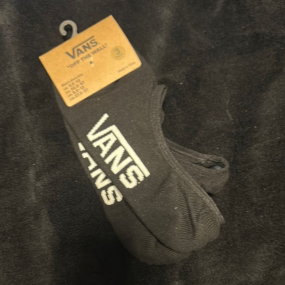 Vans Black Casual Socks Ankle-Length Cotton Blend